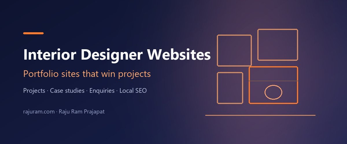 Website design for interior designers by Raju Ram Prajapat: portfolio websites with project galleries and enquiry forms
