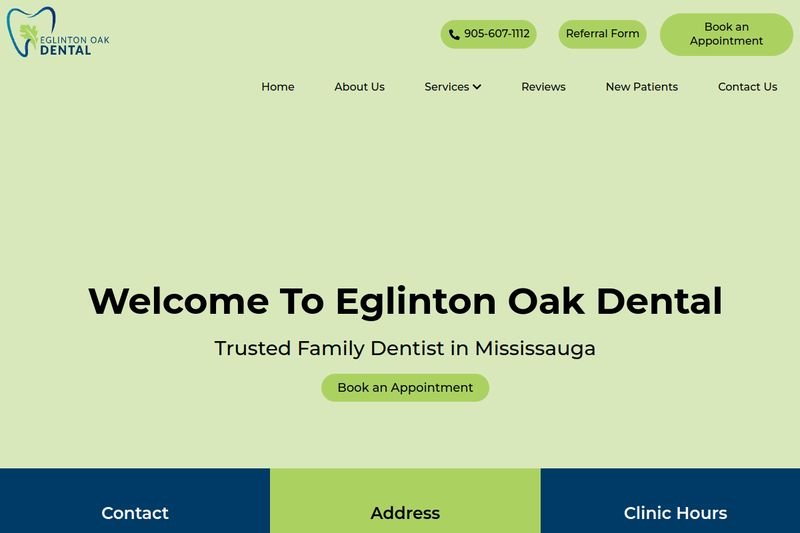 Eglinton Oak Dental website design by Raju Ram Prajapat — Dental Website project