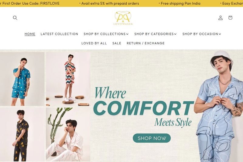 Love Prasha website design by Raju Ram Prajapat — eCommerce Store project