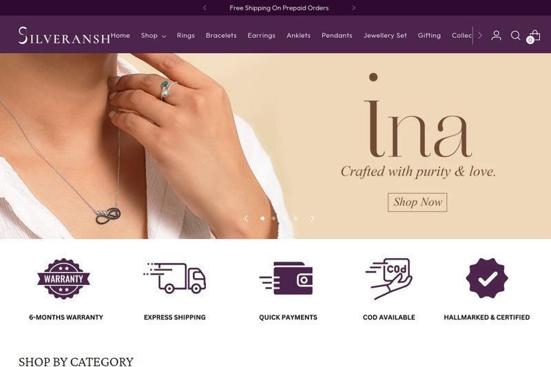 Silveransh website design by Raju Ram Prajapat — eCommerce Store project