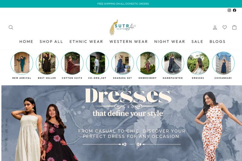Sutra Clothings website design by Raju Ram Prajapat — eCommerce Store project